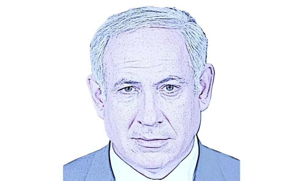 Netanyahu, imagen trabajada para artículo